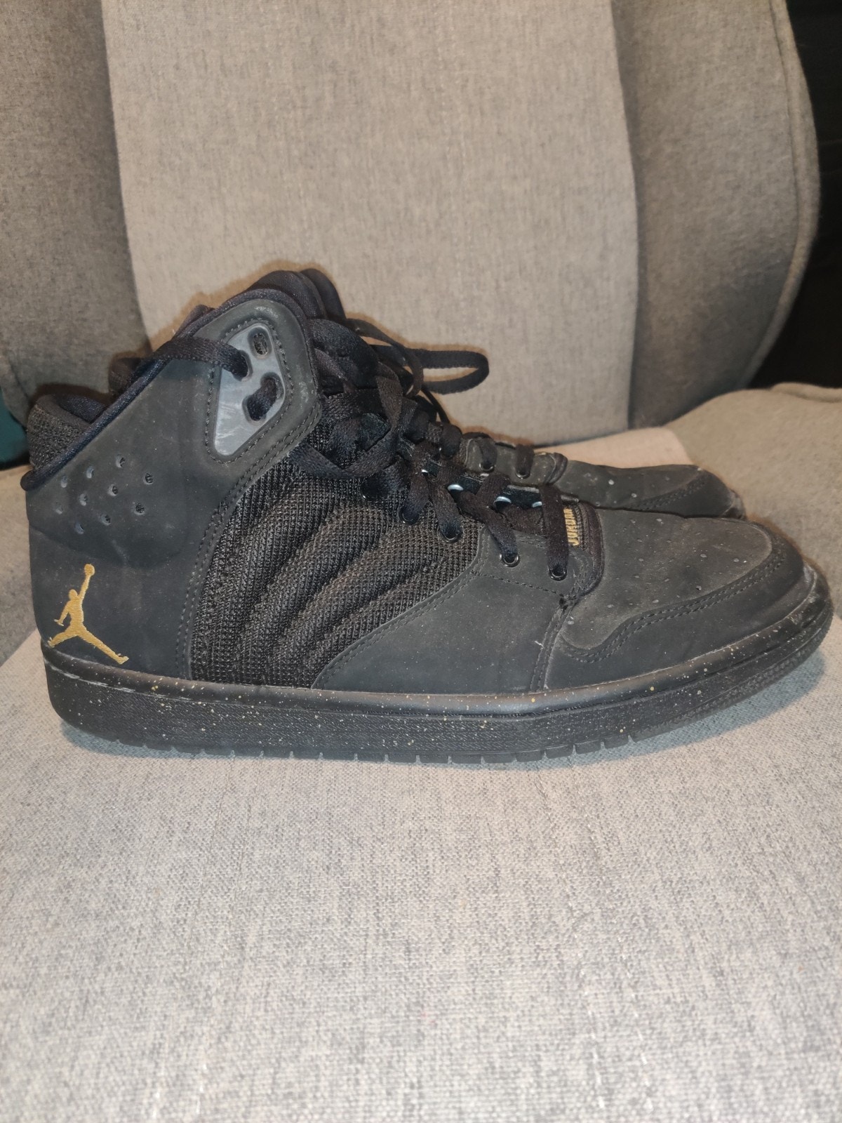 Nike Air Jordan Flight 4 Men's Size 9.5 Premium Black Gold